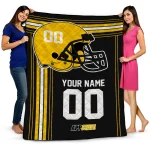 custom appalachian state mountaineers helmet theme black quilt blanket best selling