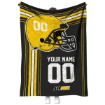 custom appalachian state mountaineers helmet theme black quilt blanket best selling