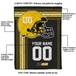 custom appalachian state mountaineers helmet theme black quilt blanket best selling