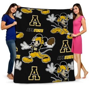 custom appalachian state mountaineers mickey football black quilt blanket best selling