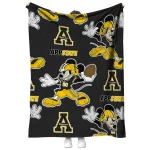 custom appalachian state mountaineers mickey football black quilt blanket best selling