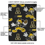 custom appalachian state mountaineers mickey football black quilt blanket best selling