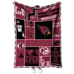 custom arizona cardinals helmet passion red quilt blanket best selling