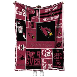 custom arizona cardinals helmet passion red quilt blanket fashion forward