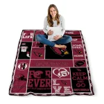 custom arizona cardinals helmet passion red quilt blanket best selling
