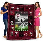 custom arizona cardinals snoopy coach red quilt blanket best selling