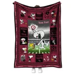 custom arizona cardinals snoopy coach red quilt blanket best selling