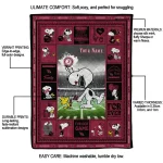 custom arizona cardinals snoopy coach red quilt blanket best selling