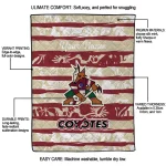 custom arizona coyotes layered florals red white quilt blanket best selling