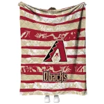 custom arizona diamondbacks layered florals red white quilt blanket best selling