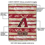 custom arizona diamondbacks layered florals red white quilt blanket best selling