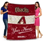 custom arizona diamondbacks snoopy victory red white quilt blanket best selling