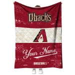 custom arizona diamondbacks snoopy victory red white quilt blanket best selling