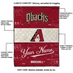 custom arizona diamondbacks snoopy victory red white quilt blanket best selling