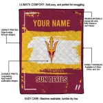 custom arizona state sun devils grunge patch maroon white quilt blanket best selling