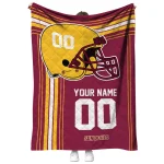 custom arizona state sun devils helmet theme maroon quilt blanket best selling