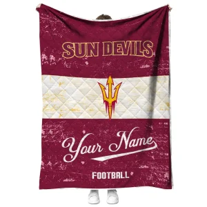 custom arizona state sun devils hibiscus burst maroon white quilt blanket fashion forward