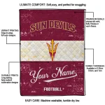 custom arizona state sun devils hibiscus burst maroon white quilt blanket best selling