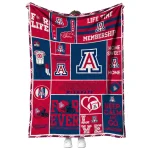 custom arizona wildcats helmet passion red quilt blanket best selling