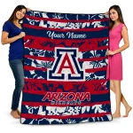 custom arizona wildcats layered florals red white quilt blanket best selling