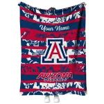 custom arizona wildcats layered florals red white quilt blanket best selling