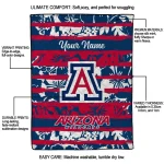 custom arizona wildcats layered florals red white quilt blanket best selling