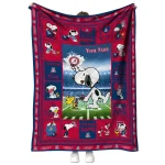 custom arizona wildcats snoopy coach red quilt blanket best selling