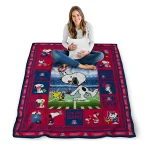 custom arizona wildcats snoopy coach red quilt blanket best selling