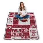 custom arkansas razorbacks helmet passion red quilt blanket best selling