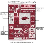 custom arkansas razorbacks helmet passion red quilt blanket best selling
