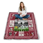 custom arkansas razorbacks snoopy coach red quilt blanket best selling