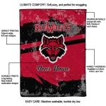 custom arkansas state red wolves brushstroke layers scarlet quilt blanket best selling