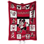 custom arkansas state red wolves mickey crimson scarlet white quilt blanket best selling