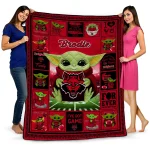 custom arkansas state red wolves yody baby pattern scarlet quilt blanket best selling