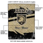 custom army black knights brushstroke layers gold quilt blanket best selling