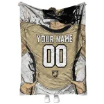 custom army black knights player sketch gold gray quilt blanket best selling