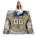custom army black knights player sketch gold gray quilt blanket best selling