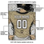 custom army black knights player sketch gold gray quilt blanket best selling