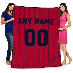 custom atlanta braves pin dot quilt blanket best selling