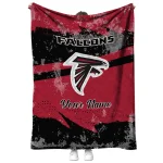 custom atlanta falcons brushstroke layers red quilt blanket best selling