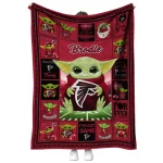 custom atlanta falcons yody baby pattern red quilt blanket best selling