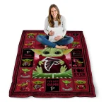 custom atlanta falcons yody baby pattern red quilt blanket best selling
