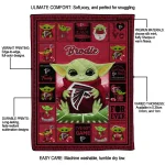 custom atlanta falcons yody baby pattern red quilt blanket best selling