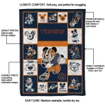 custom auburn tigers mickey crimson navy blue white quilt blanket best selling
