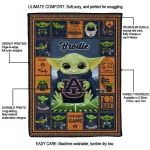 custom auburn tigers yody baby pattern navy blue quilt blanket best selling
