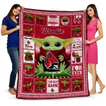 custom ball state cardinals yody baby pattern red quilt blanket best selling