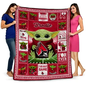 custom ball state cardinals yody baby pattern red quilt blanket best selling