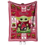 custom ball state cardinals yody baby pattern red quilt blanket best selling