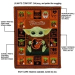 custom baltimore orioles yody baby motif orange quilt blanket best selling