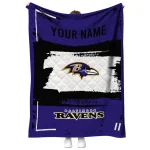 custom baltimore ravens grunge patch purple white quilt blanket best selling